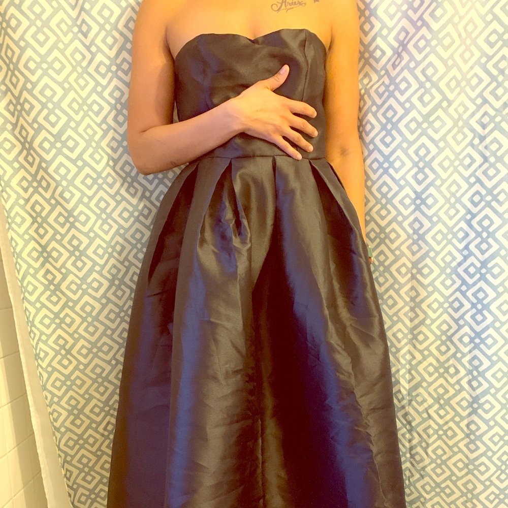Midi length satin strapless Fashion Nova Dress